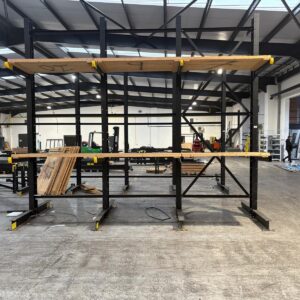 Cantilever Racking Heavy Duty Single Sided Triple Bay 4m Height 4.62m Length